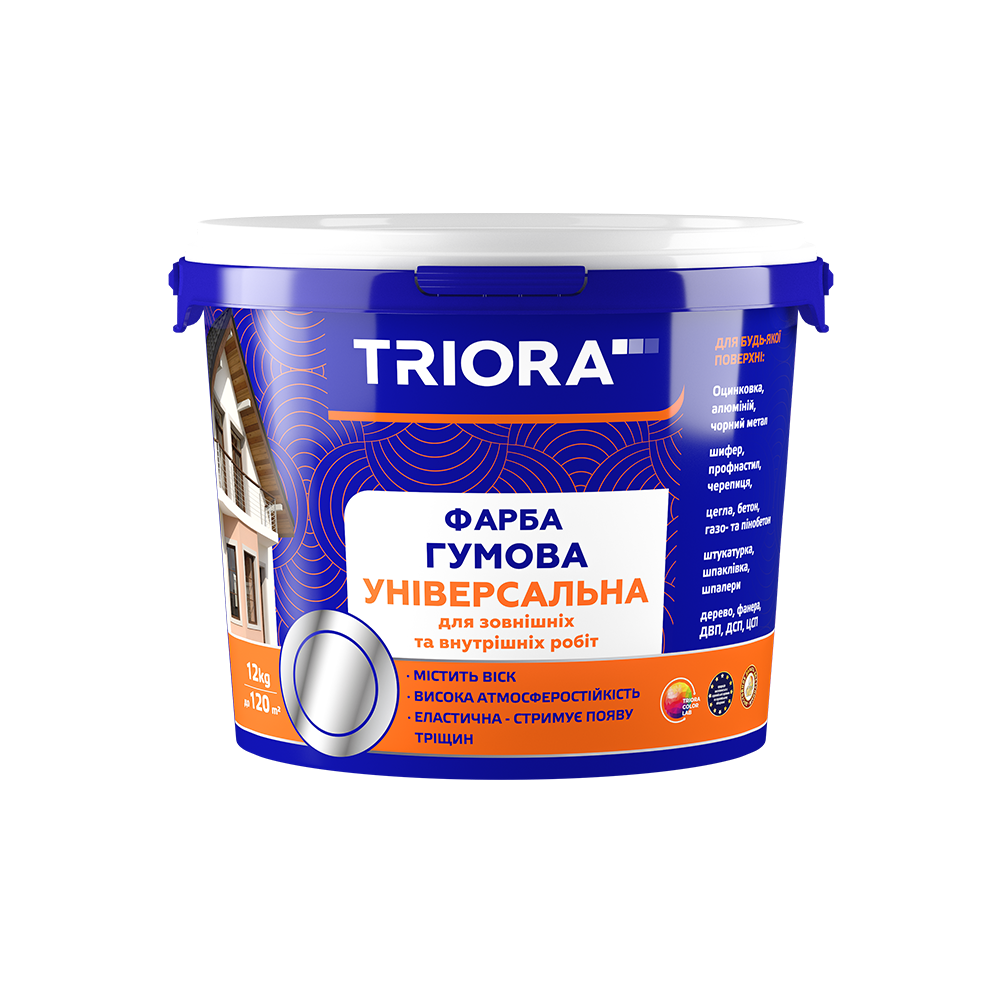 Универсальная резиновая краска TRIORA 12 кг